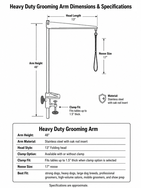 Heavy Duty Dog Grooming Arm